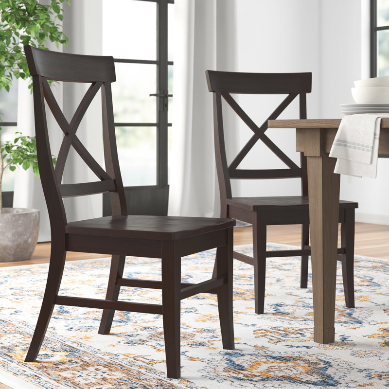 Three Posts Fortville Xback Solid Wood Dining Chair & Reviews Wayfair
